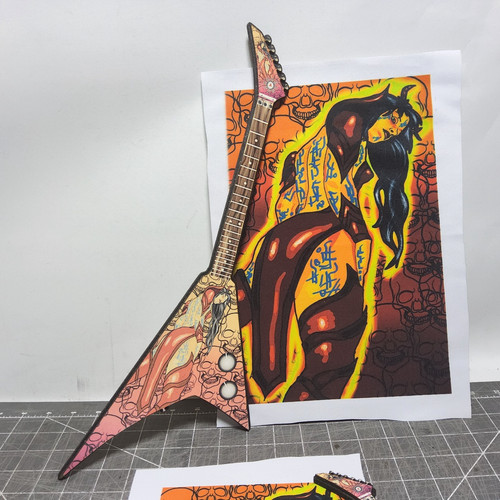 Art set flying devil - art, warrior
