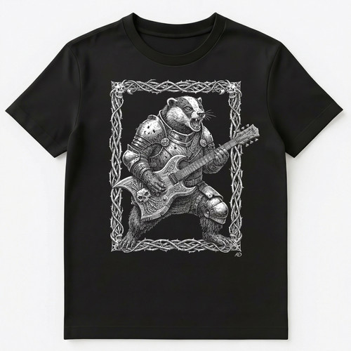 Maglietta unisex guitar badger - maglietta,